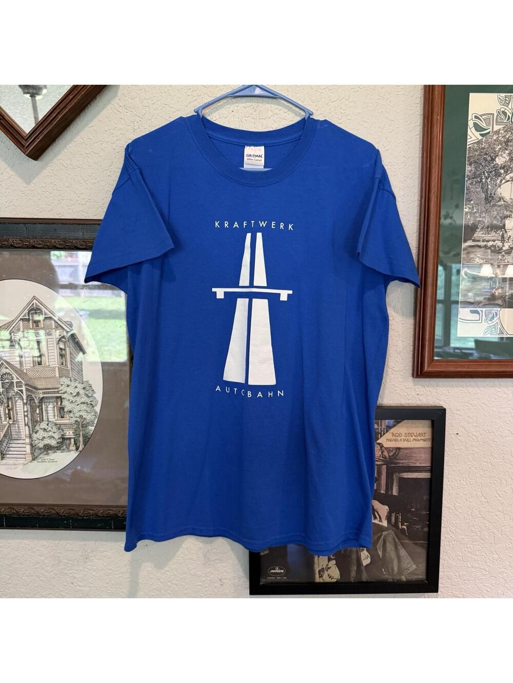 Vintage 00s RARE Kraftwerk Autobahn German Electronic Rock Band Shirt Size Large